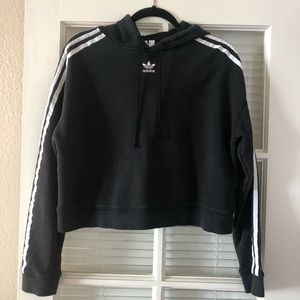 Adidas cropped hooded sweatshirt
